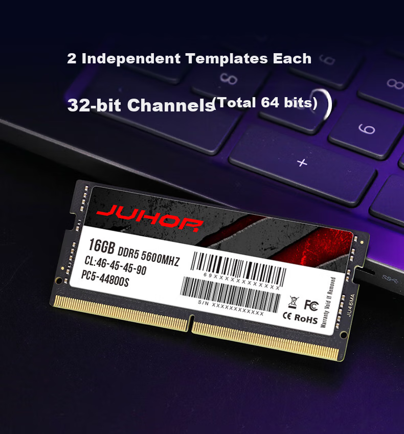 JUHOR 16GB DDR5 5600 Laptop Memory Module, Boosting AI Performance 4