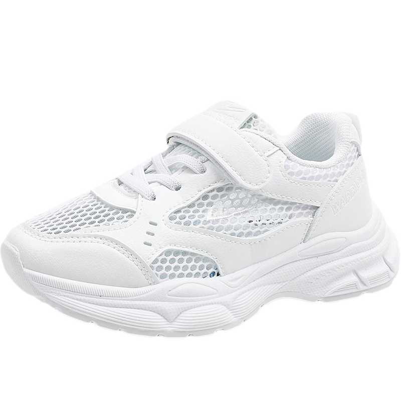 Warrior Children's Sports Shoes, Breathable Running Shoes for Boys And Girls, White Sneakers, Kids' Shoes, WZ(CL)-0854 White, Size 37