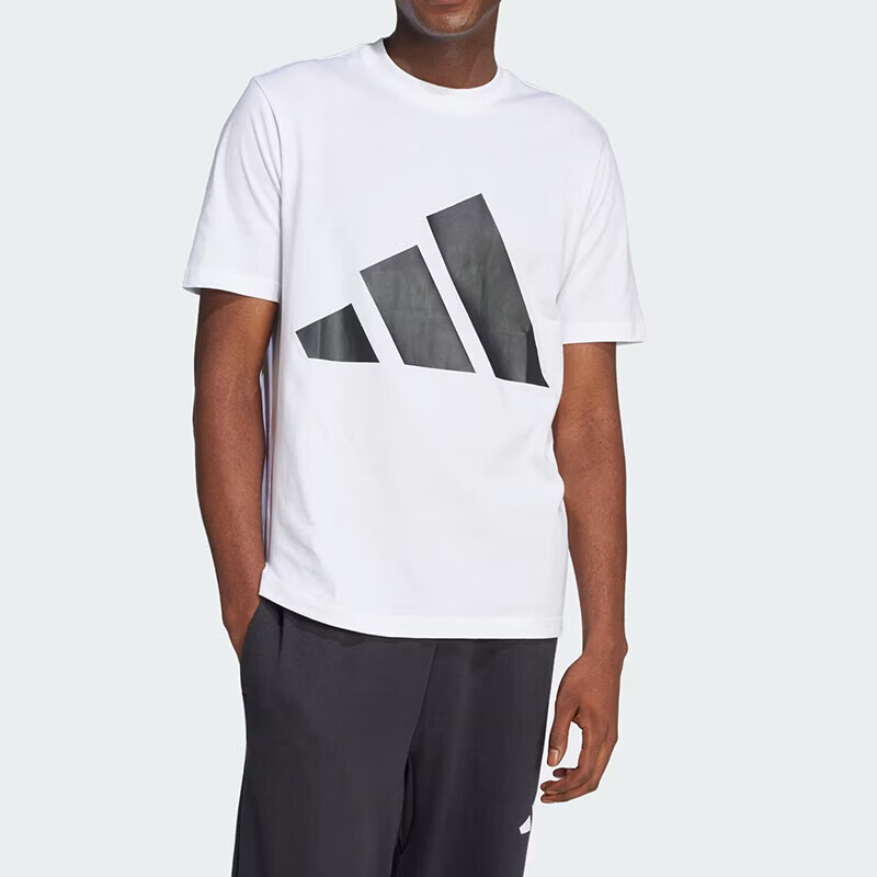 Adidas Men's Summer Fashion Large LOGO Sports Casual Short-Sleeve T-Shirt JE8943 1
