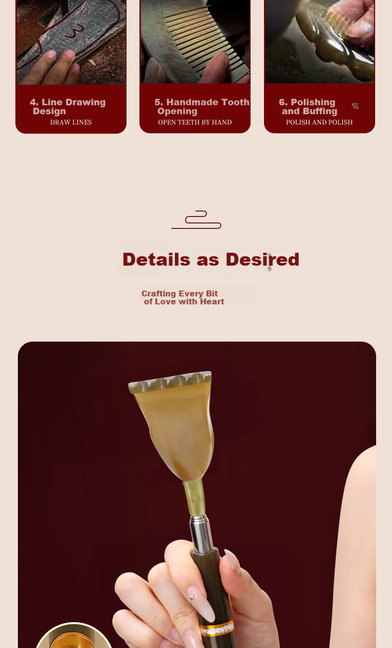 Chaojun Natural Ox Horn Back Scratcher, Self-Massage Tool, Extendable, Portable, Multifunctional, Massage Device, Gift for Mid-Autumn Festival, Practical Present for Parents, Elders, And Clients 8