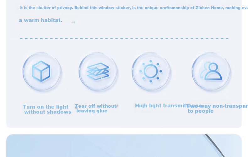 Zichen Window Static Cling Frosted Film, Light-Transmitting But Opaque Window Sticker, Glass Decal, Bathroom Privacy Film 4