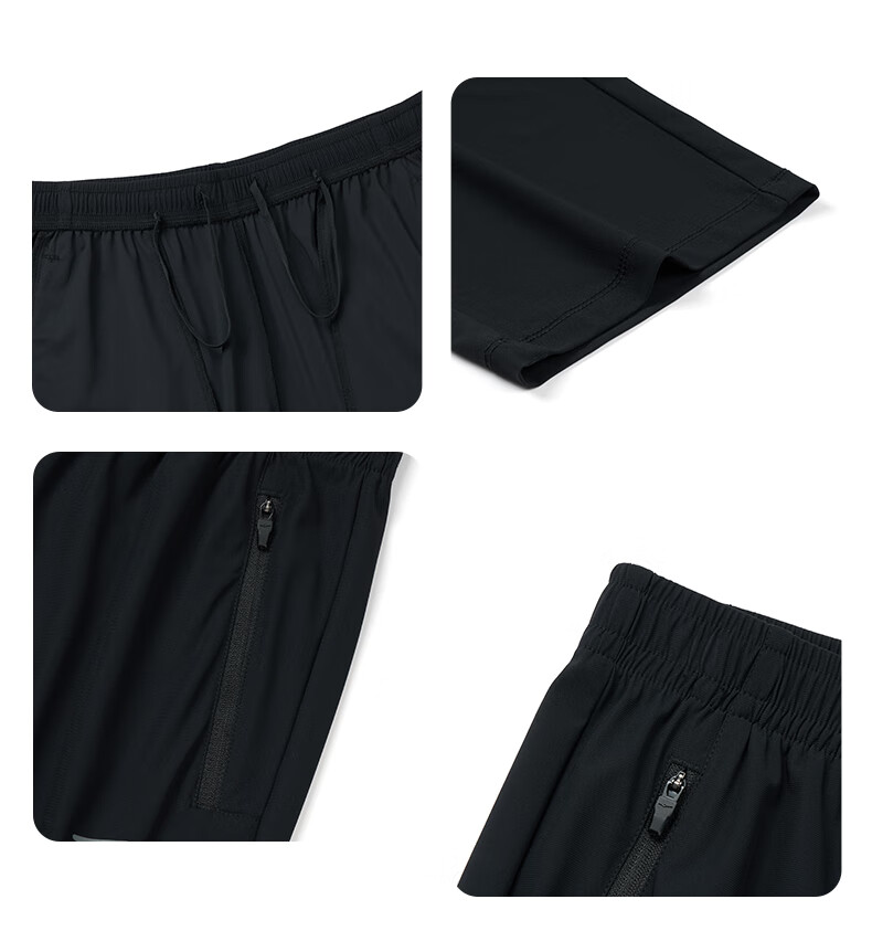 ERKE Men's Sports Pants, Spring Knitted Three-Quarter Length Trousers, Moisture-Wicking Loose Straight-Leg Pants, Versatile Outdoor Casual Men's Pants 10