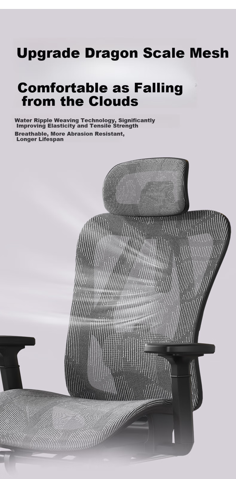 BECAUSES Ergonomic Chair, Multifunctional Adjustable Nap Reclining Computer Chair, Comfortable Office Chair for Long Sitting, Gaming Chair 0815T 7