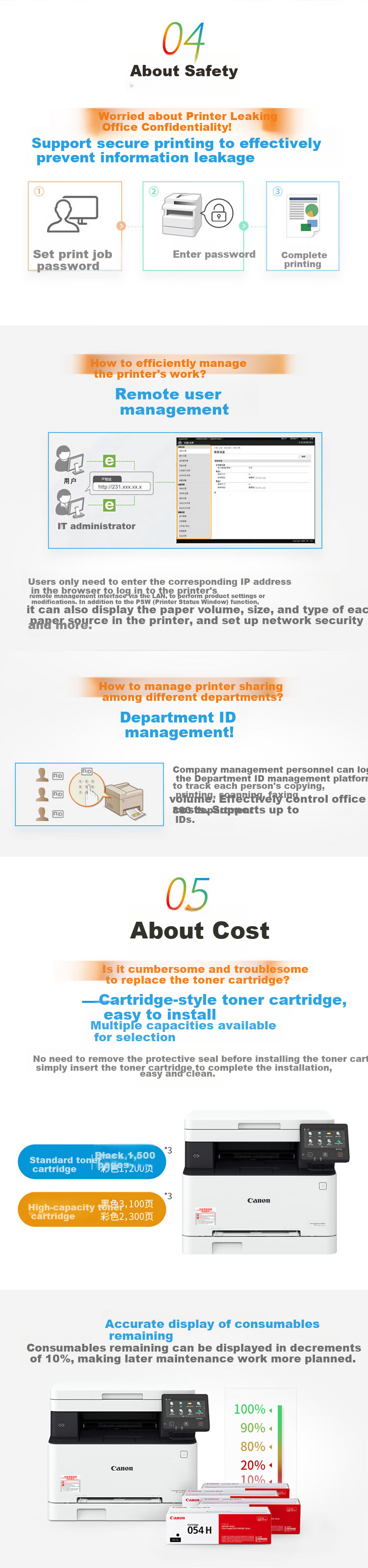Canon IC MF641Cw, A4 Size Wireless Color Laser Multifunction All-In Printer (Print/copy/scan/Large Capacity Paper Feed, Smart, Home Use) 2