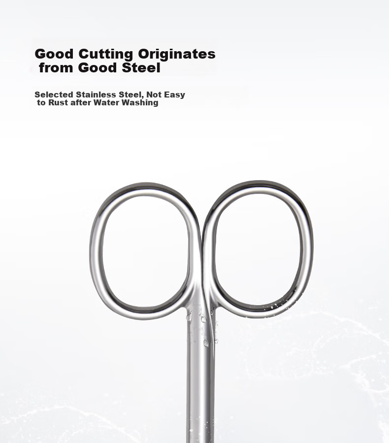 THREE SEVEN Eyebrow Scissors, Stainless Steel Beauty Small Scissors, Eyebrow Scissors, Eyebrow Trimming Tool, Eyebrow Razor, Single Piece, 766 Silver 11