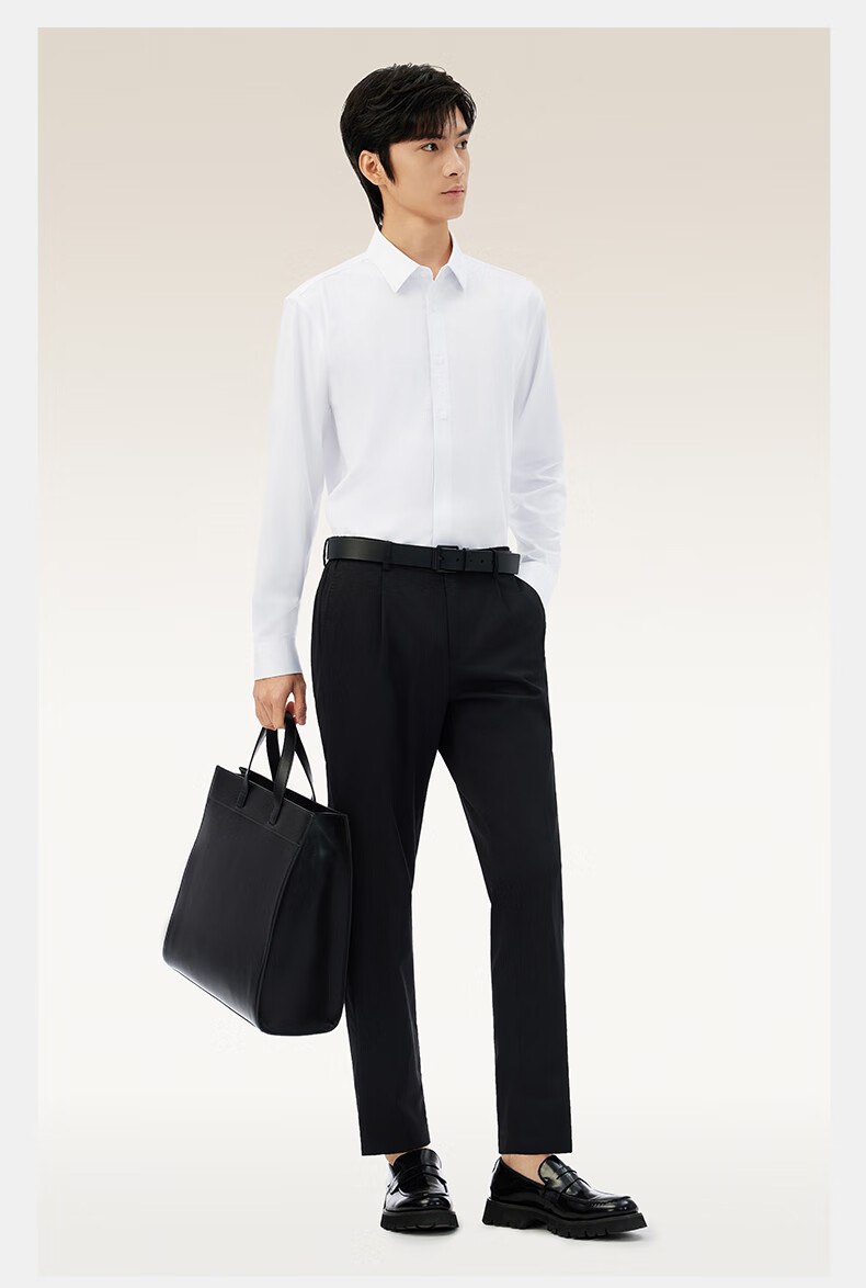 Hodo [Light Cloud Shirt] Modal Silk Blouse, Men's Long-Sleeve Casual Shirt, Wrinkle-Free Dress Shirt 27