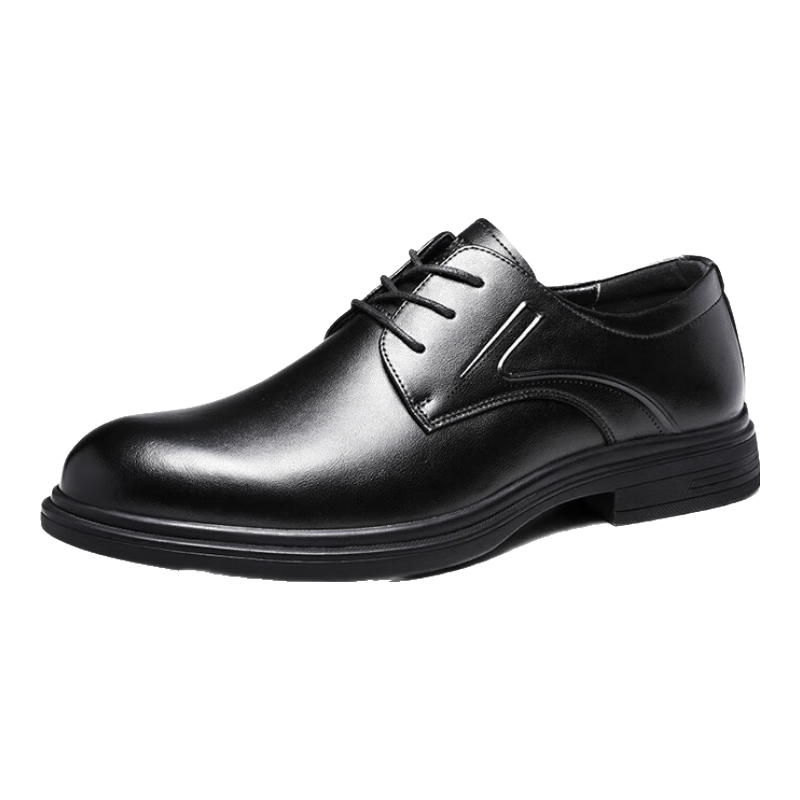 CARTELO Leather Shoes for Men, Business Formal Dress Shoes, Casual New Style Heightening Derby Shoes, Wedding Soft-Soled Breathable Groom's Shoes, British Style