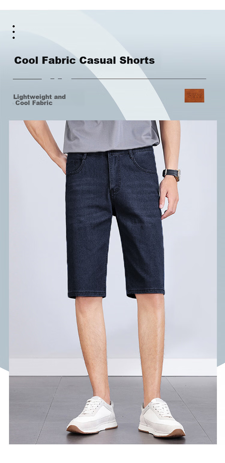TUCANO Men's Shorts, Pure Cotton, Trendy Versatile Solid Color, Athletic Workwear, Thin Breathable Five-Point Pants, Dark Gray, 2XL 1