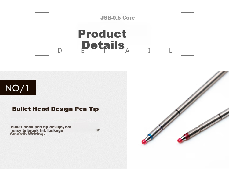 ZEBRA Refill Pen Cartridge (Compatible with SBZ14/SBZ15), 0.5mm Bullet Tip, Multifunctional Pen Refill, RJSB5, Red, Single Pack 2