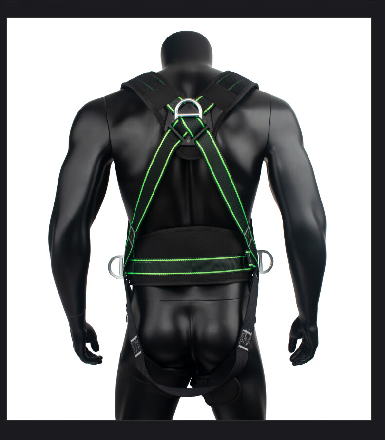 Shandouao Five-Point Safety Harness, 6 Points High-Altitude Work Electrician Construction Z-Y Fall Protection AD9118 National Standard Fall-Resistant Model, Safety Rope with Double Large Hooks And Buffer Pack, 1.8 Meters 19