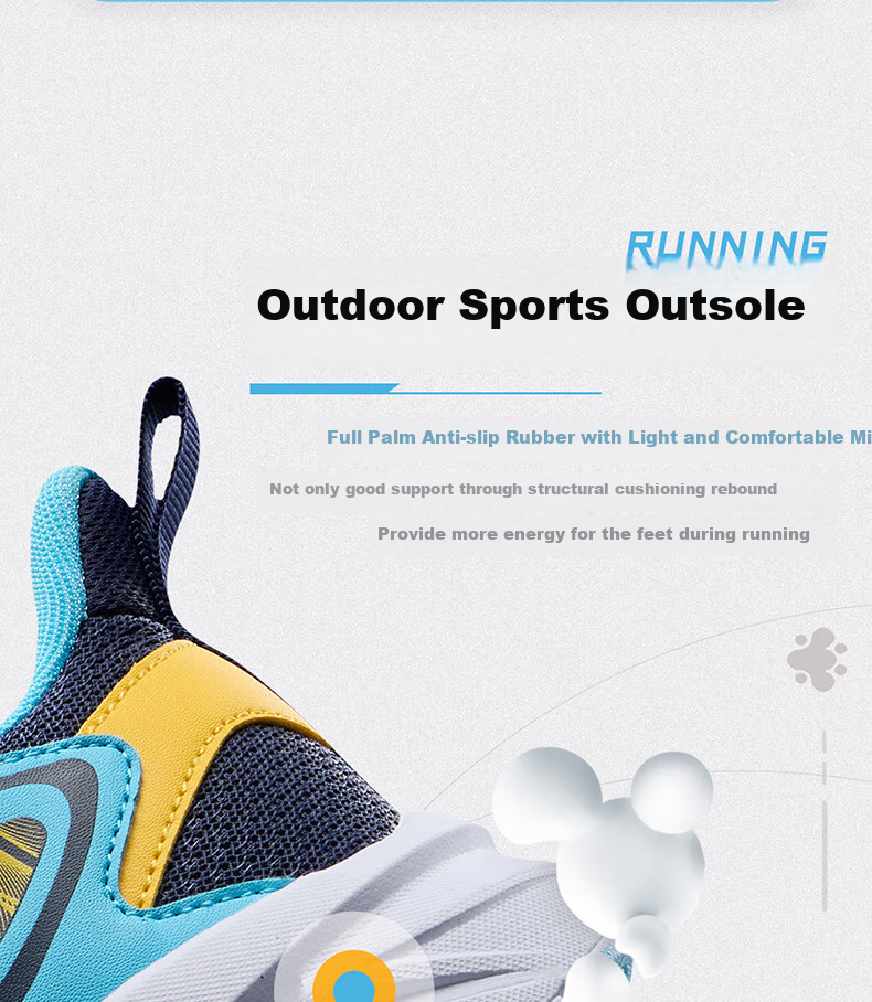 361° Children's Shoes, Kids' Running Shoes for All Seasons, Boys And Girls Aged 3-14, All-Purpose Rotary Buckle Lightweight Cushioning Running Shoes, Blue Size 38 2