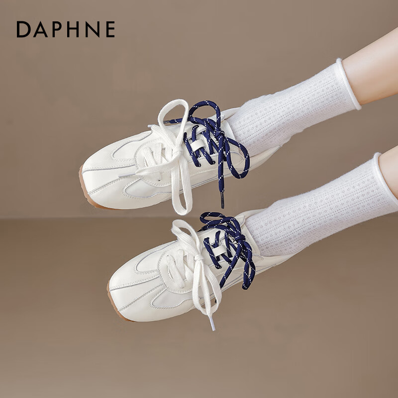 DAPHNE Women's Ballet Flats, 2026 New Spring Casual Shoes, Versatile Single Shoes, Thin-Soled Sneakers, White Shoes for Wome