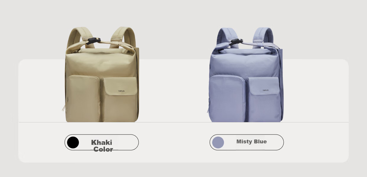 Tujia TUPLUS Comfortable Backpack, Large Capacity Travel Bag, Multifunctional Laptop Bag, Stylish Commuter Backpack, Khaki Color 65