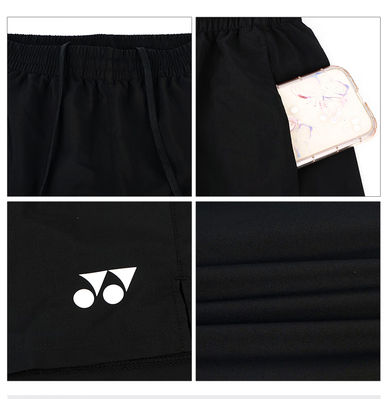 YONEX Badminton Shorts for Men, Sports Shorts, Quick-Drying Breathable Badminton Shorts, 120065BCR Black L 5