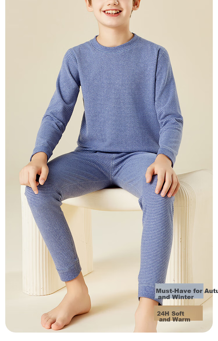 LangSha [Double-Sided Brushed] Children's Thermal Underwear Set, Boys And Girls Autumn Clothes And Pants, Youth And Toddler Pajamas 1