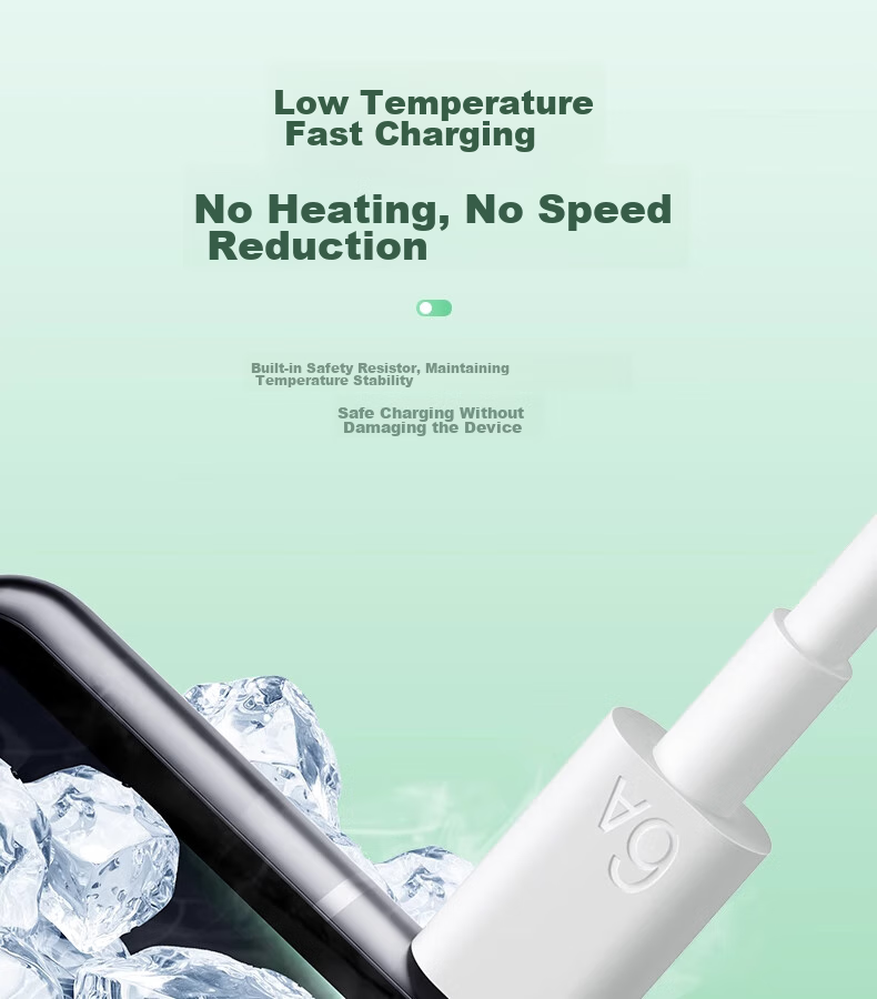 Nengshi Type-C Data Cable, 6A Charging Cable, 100W Super Fast Charging, Suitable for Huawei, Honor, OPPO, Xiaomi, 66W Android Phones, USB-C Fast Charging Cable, 2 Meters, White 20