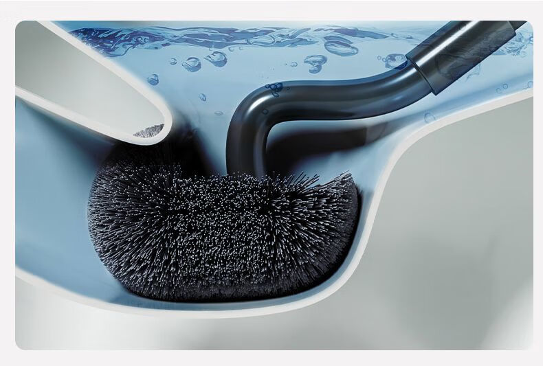 MUYA Toilet Brush Squat Pan Brush S-Shaped Short Wall-Mounted Bathroom Toilet Cleaner No Dead Angle Cleaning Tool 6