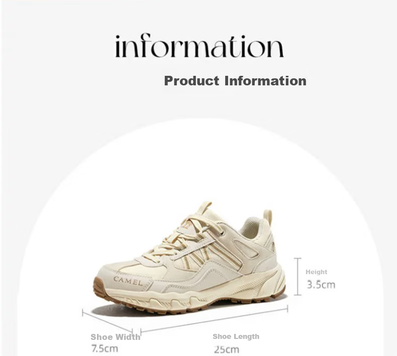 CAMEL [Panlong] Outdoor Hiking Shoes, Non-Slip, Wear-Resistant, Shock-Absorbing, Low-Top Breathable Sneakers FB12235182 4