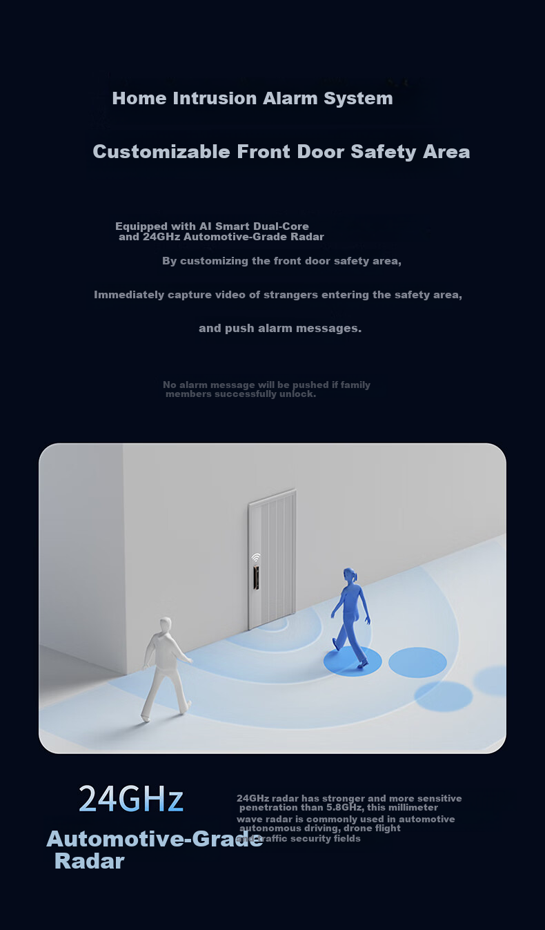 KAADAS Smart Lock Fingerprint Lock with Visual Peephole, Large Screen, And Facial Recognition K70 Pro Plus Dawn Gold 4