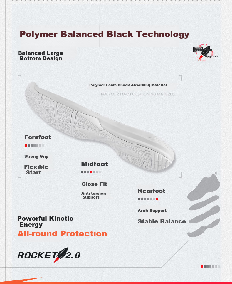 Li-Ning Badminton Shoes Rocket Shoes 2.0 Parent-Child Couple Edition Professional Competition Training Sports Shoes Shock-Absorbing Comfortable Wear-Resistant 4