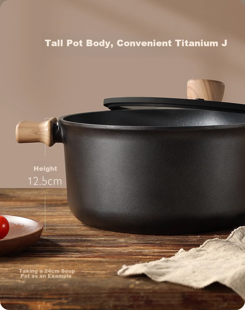 Carote Non-Stick Soup Pot Multi-Functional Stew Milk Pot Steamer Frying Pan Induction Cooker Maifan Stone Instant Noodle Pot 3
