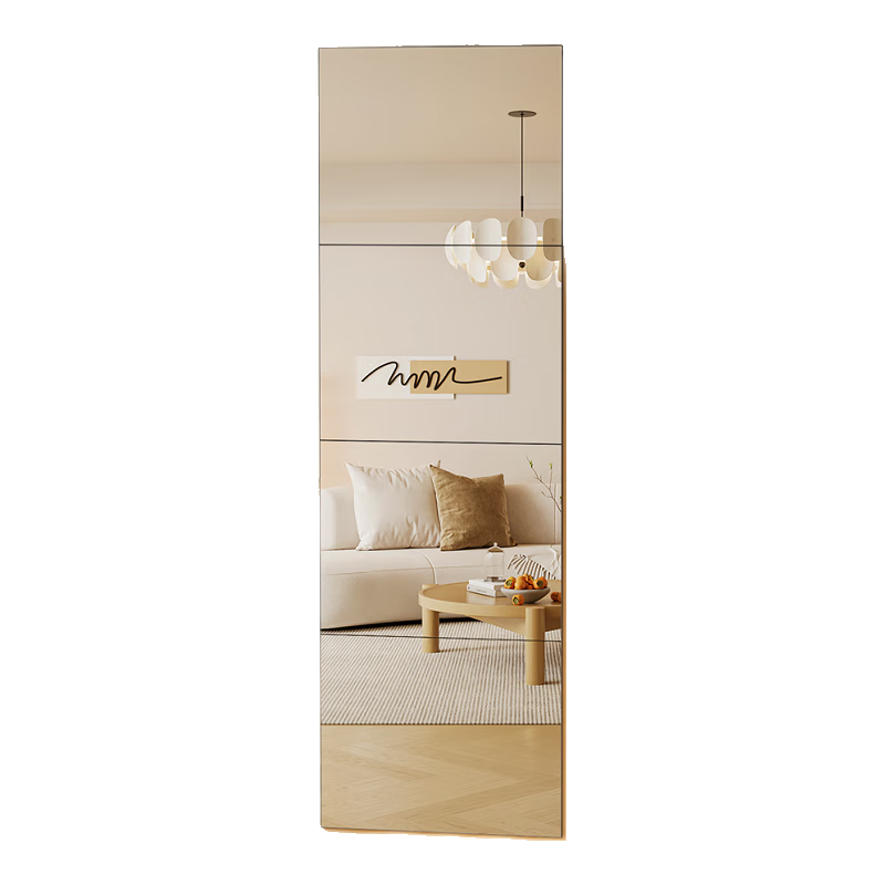 Anerya Full-Length Mirror, High-Definition Ultra-Clear Frameless Mirror, Adhesive Wall-Mounted Dressing Mirror for Bedroom, Living Room, Home And Bathroom Use