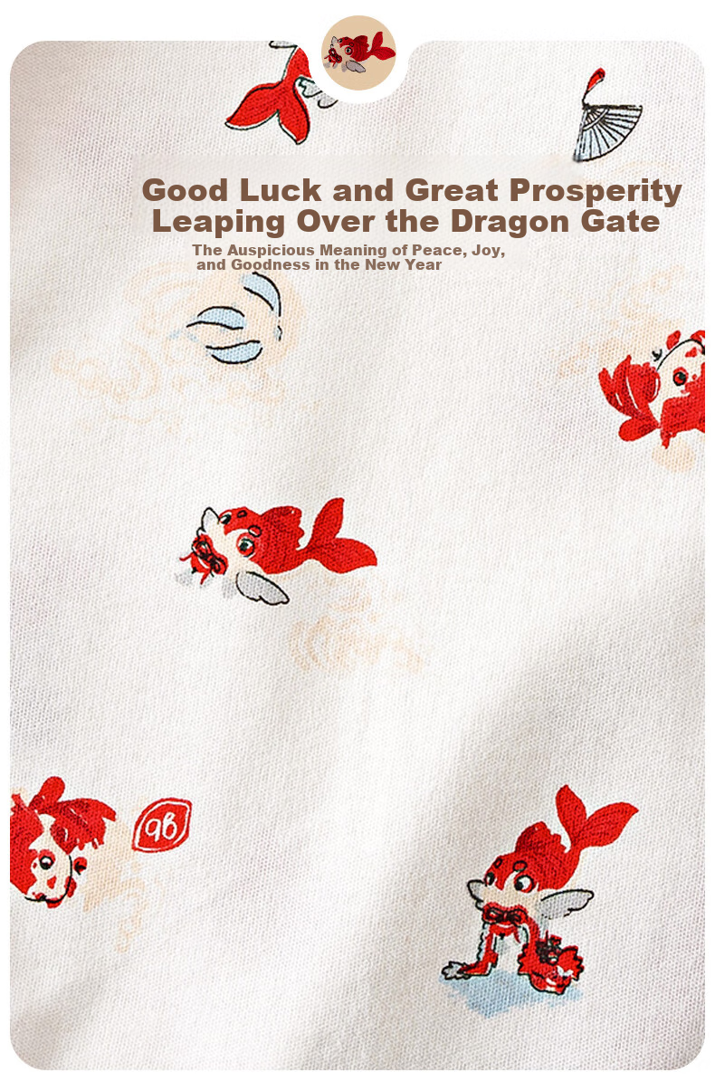 Gb Children's Pure Cotton Class A Zodiac Year Red Underwear, 5A Antibacterial And Anti-Mite, Zero Fluorescent Red Autumn Wear, Horse Year Red Underwear 3