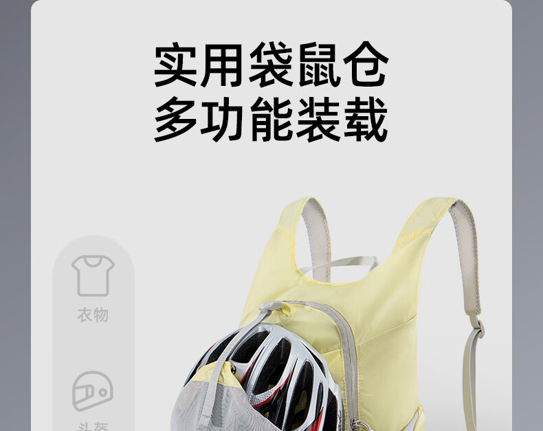 CAMEL Outdoor Cycling Backpack, Sports Rucksack, Lightweight Foldable Hiking Bag W9B318013B Light Water Gree 3