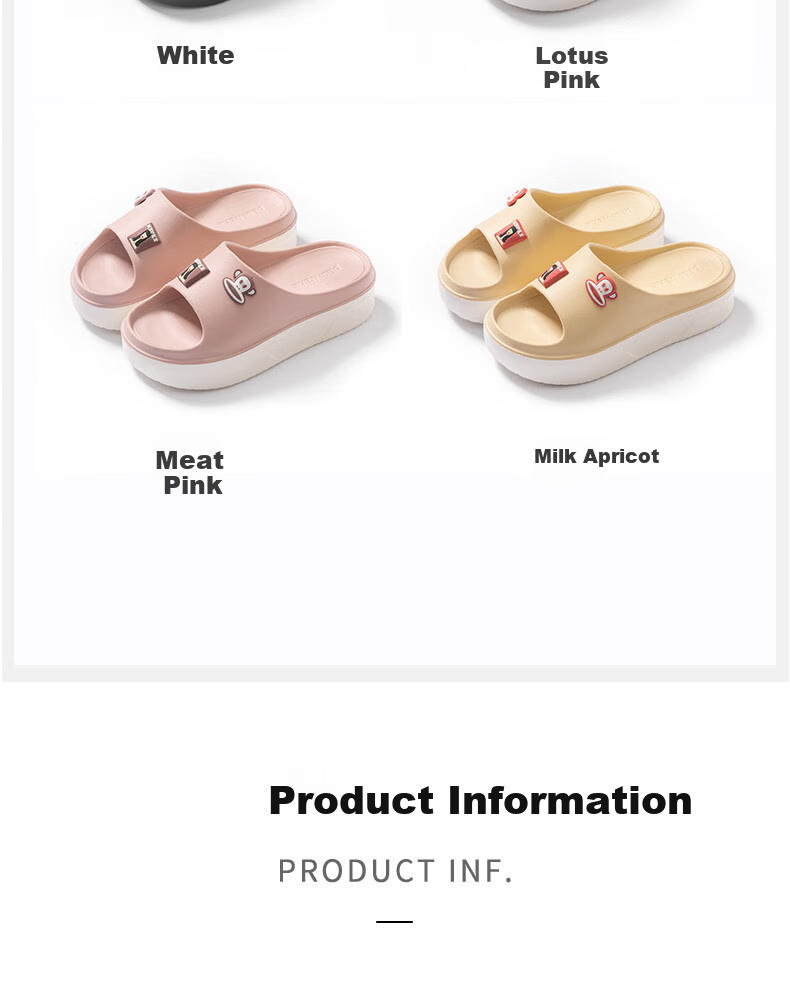 Paul frank Lightweight EVA Platform Sandals for Spring And Summer, Versatile Women's Outdoor Home Wear Sandals 6325 Nude Pink 235 11