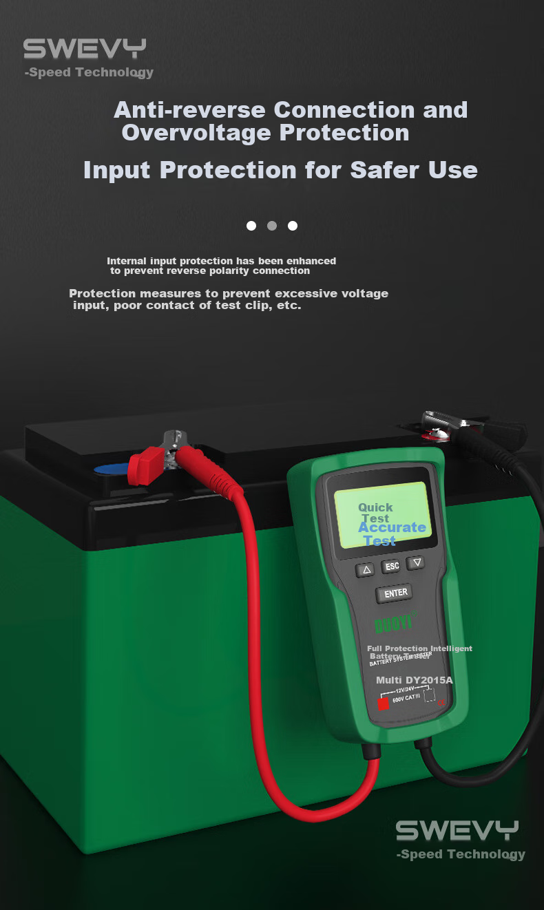 Duoyi Car Battery Tester, 12V/24V Battery Test Meter, Internal Resistance Tester for Batteries, DY-2015A 5