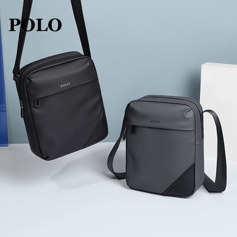 Мужская сумка через плечо POLO, кросс-боди, для iPad, спортивная, вертикальная, повседневная, серая