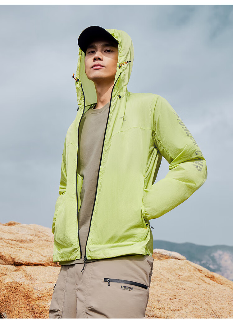 Pioneer Camp Dragonfly Sun Protection Jacket for Men, Summer Outdoor Lightweight Breathable Fishing Sun Protection Clothing, Water-Repellent Outerwear, Dark Gray, Size M 5