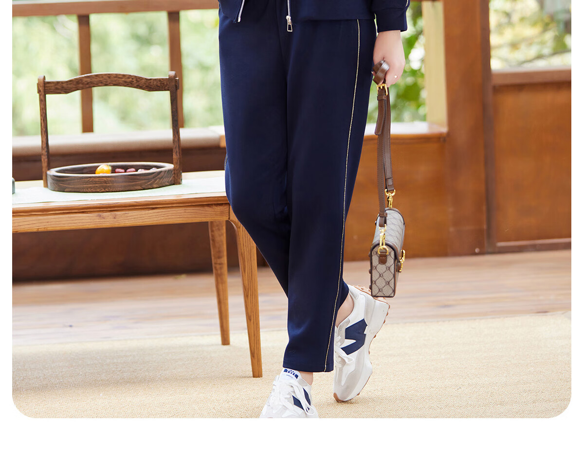 Yuzhaolin Mom's 2025 Spring Autumn Sports Suit Middle-aged and Elderly Women's Long Sleeve Sportswear Two-piece Set Y51K045 15