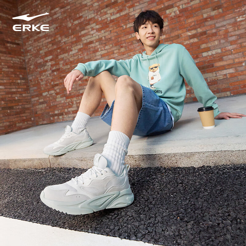 ERKE Men's Shoes, Spring New Lightweight Casual Shoes, Soft Sole Non-Slip Dad Shoes, Shock-Absorbing Wear-Resistant Sneakers | Kuanglan 3