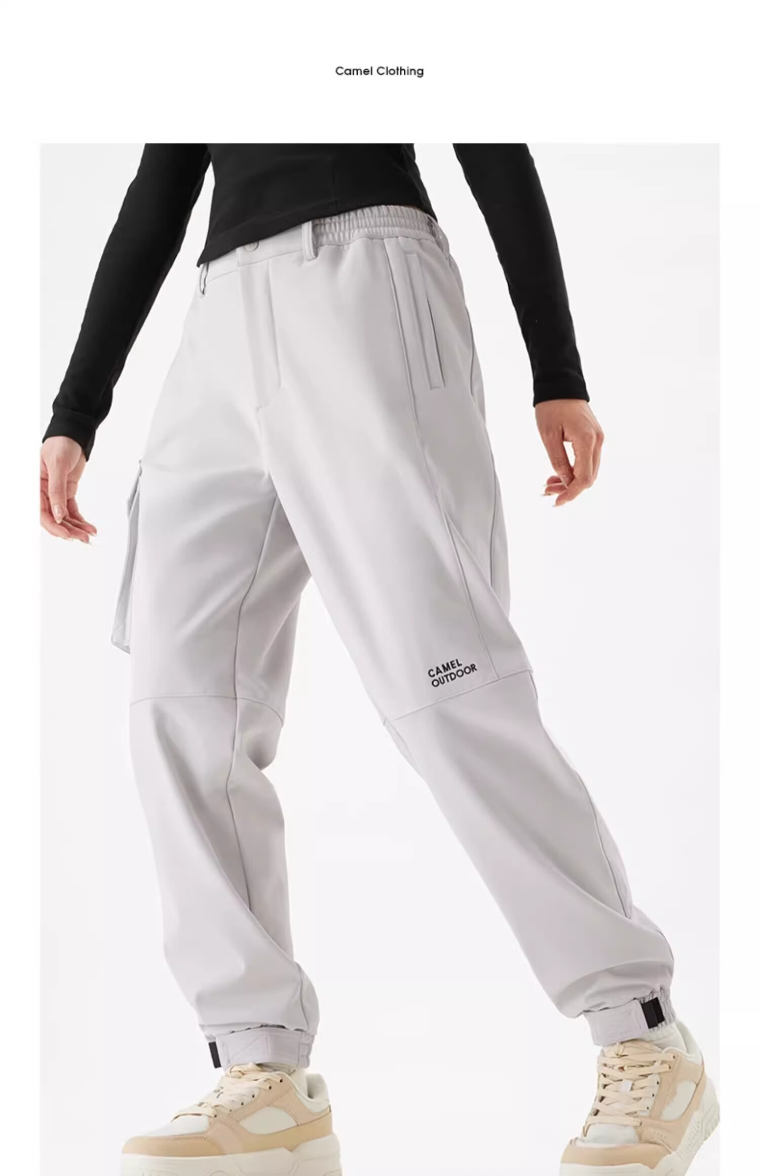 CAMEL Softshell Sports Pants Windproof Ski Pants Thermal Hiking Pants Ski Wear Winter Fleece Thickened 3862 L 11