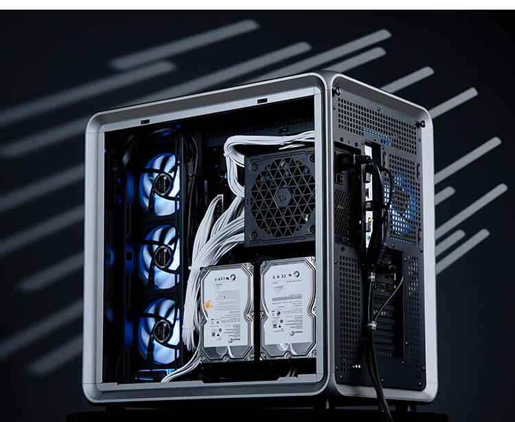 JONSBO BO400 ATX Aluminum Seaside Case (E-Sports Gaming, 360mm Water Cooling, 5V ARGB Lighting Effects, 10 Fan Positions, Aluminum Alloy GPU Bracket, ATX Power Supply Position) 23