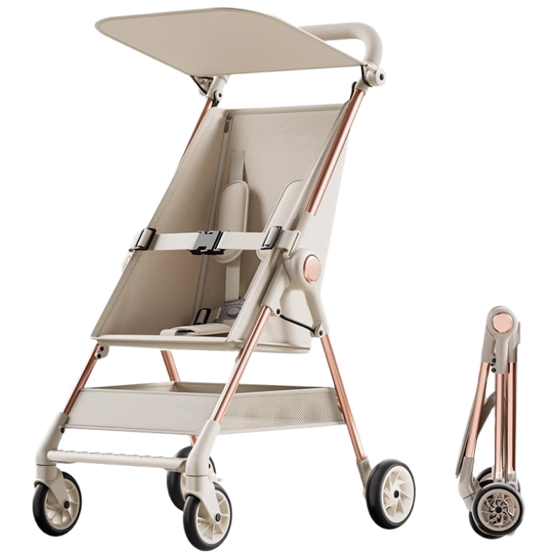 Hankaola Stroller, Portable Carriage for Infants, Can Sit Or Lie Down, One-Button Folding, Lightweight, Suitable for Children Aged 1-8 Years Old