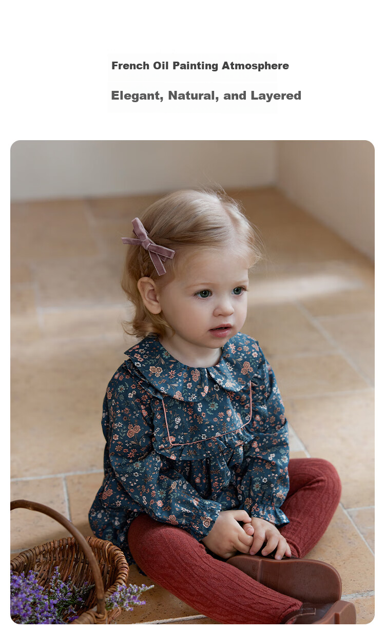 Babylove Baby Girl Bodysuit, Pure Cotton, Spring Floral Pattern, Sweet And Cute, Stylish Infant Romper, Crawling Suit, Autumn Outfit 3