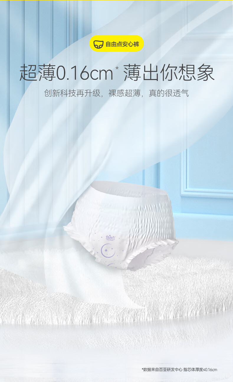 FREEMORE [Recommended by Zhao Lusi] Little Pills Co-Branded Comfort Pants Sleep Pants XL Size 20 Pieces, Night Use Sanitary Napkins Self-Operated 3