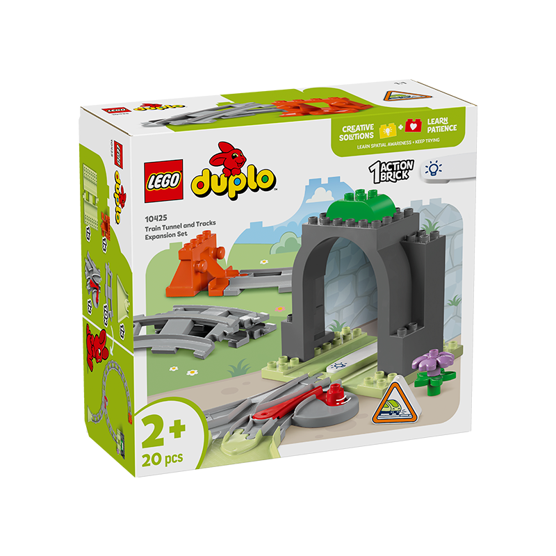 LEGO Building Blocks, 10425 Train Tunnel And Track Set, Boys And Girls Children's Toy, Birthday Gift, Large Bricks