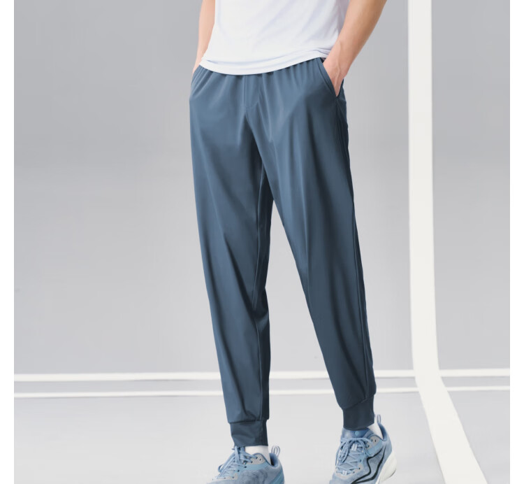 JD Original Men's Quick-Dry Sports Pants, Casual Trousers, Spring And Summer Men's Running Fitness Breathable Sweatpants, Training Pants for Men, Rhinoceros Gray, XL 32