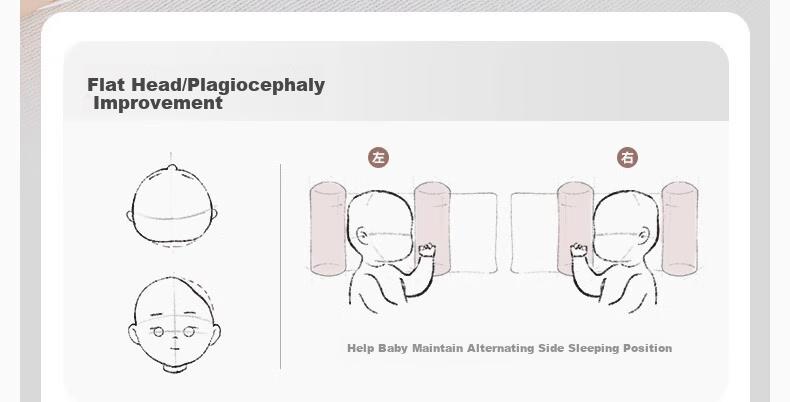 BUBBLE TREE [0-2 Years Old Anti-Flat Head Shaping Pillow] Newborn Infant Shaping Pillow, Children's Baby Head Correction Pillow 9