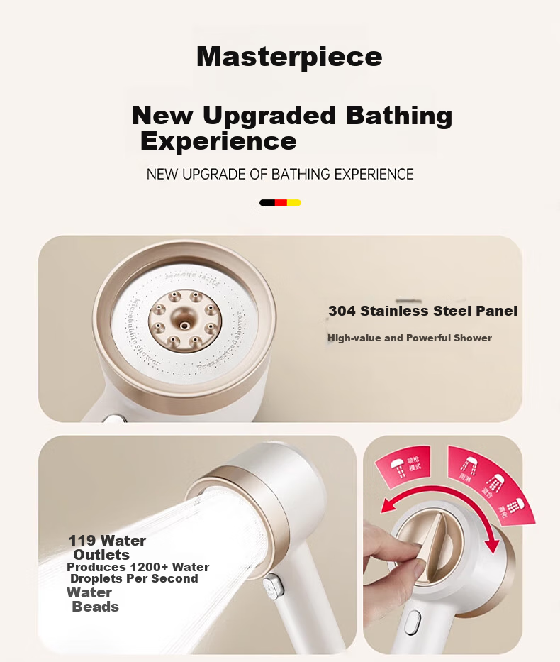 HOMK [Germany] Shower Head LP Series, High-Pressure Filtered Shower, Bathroom Bathing High-Pressure Single-Head Sprayer, LP79 9