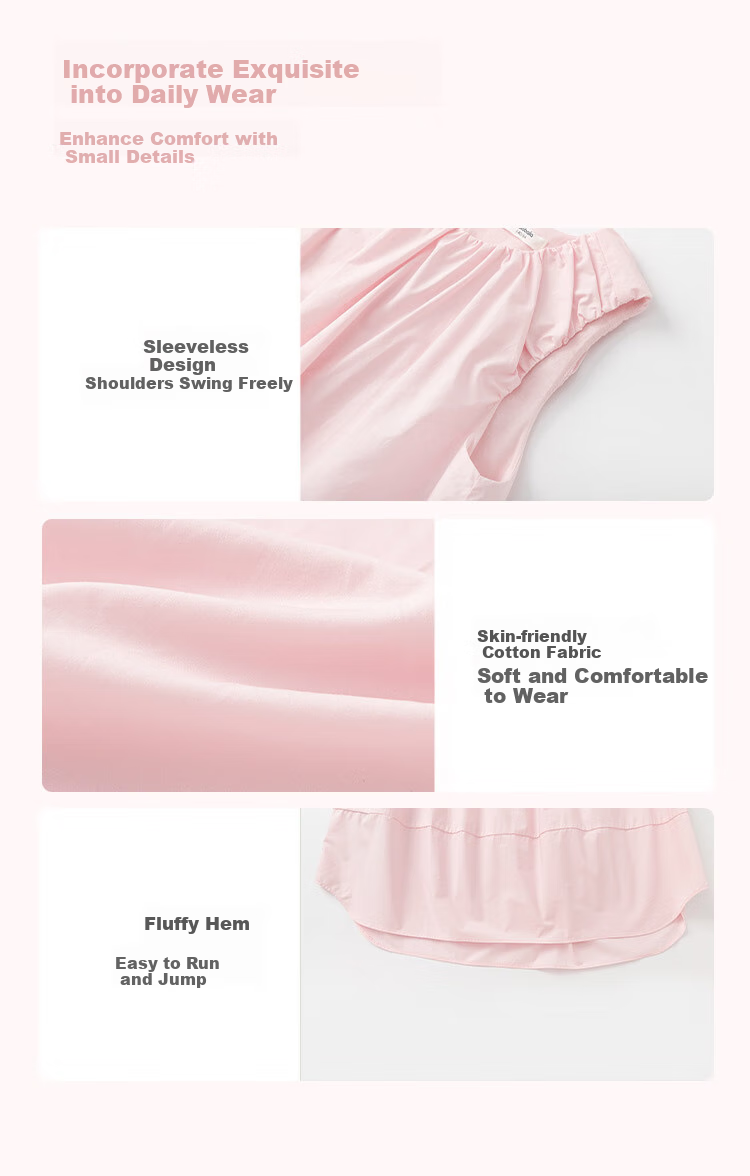 BALABALA Girls' Dress, Children's Summer Dress, Sleeveless Dress for Older Kids, Sweet Style, 208225111024 5