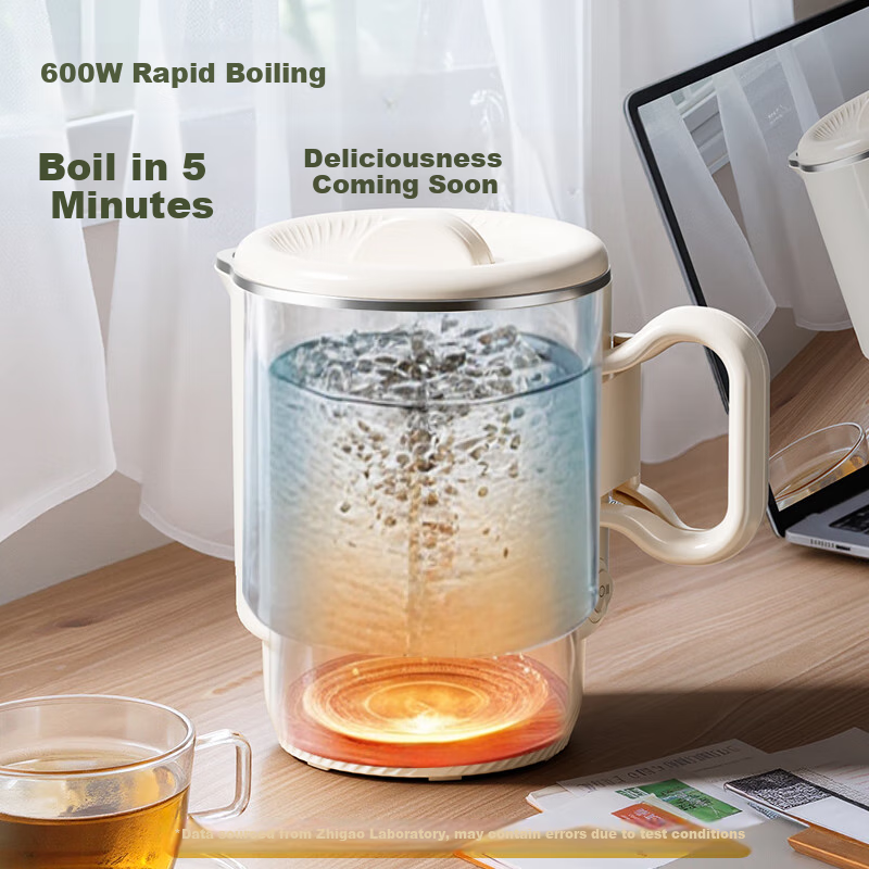 CHIGO Portable Folding Electric Kettle, 304 Stainless Steel, 0.8L Capacity, Travel Kettle for Business Trips, Foldable Electric Kettle, Constant Temperature Water Kettle for Students' Dormitory And Hot Pot Use, SM-3006D