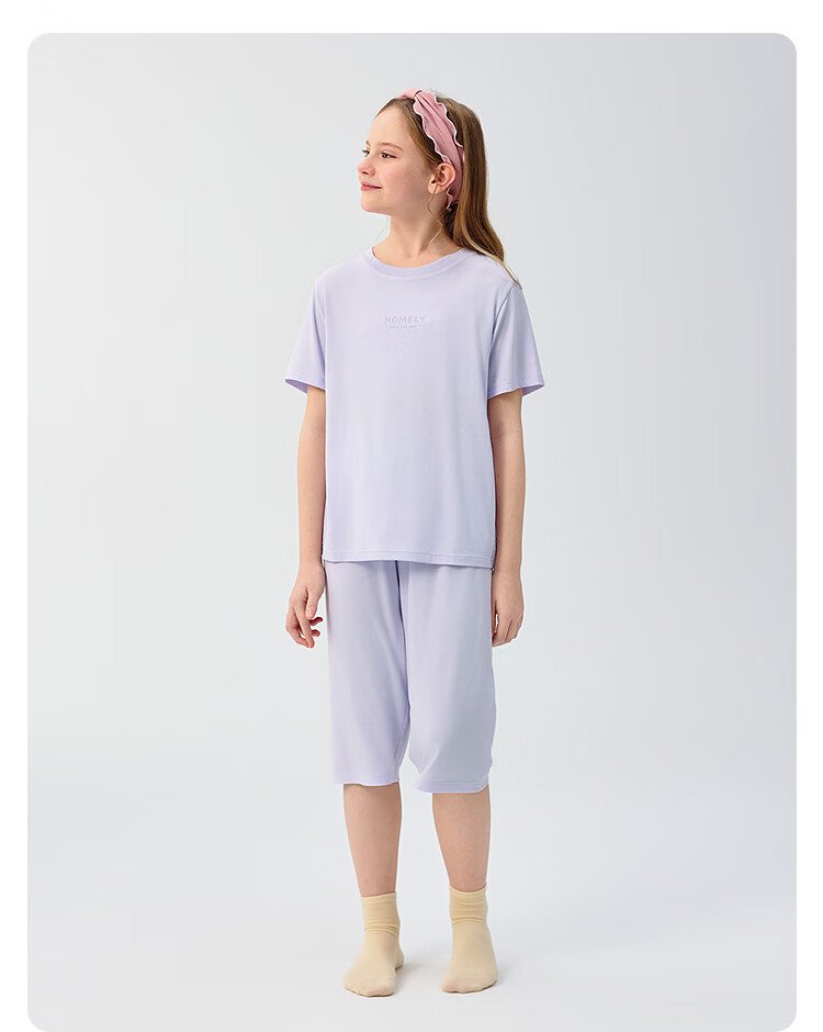 BALABALA Children's Pajama Set Summer Boys And Girls Home Wear Bamboo Fiber Breathable Comfortable for Outdoor Use 208225171204 9
