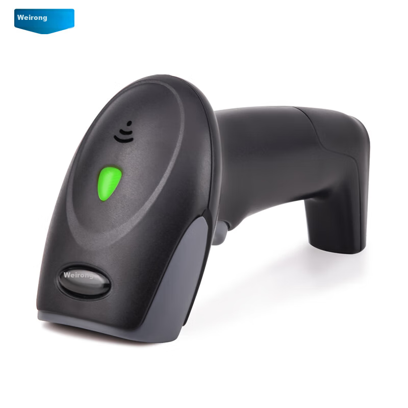 Weirong S82W Wireless 1D Barcode Scanner Gun, Barcode Laser Gun, Logistics Express Single-Handed Gun Device, 1D Wireless Warehouse Scanner
