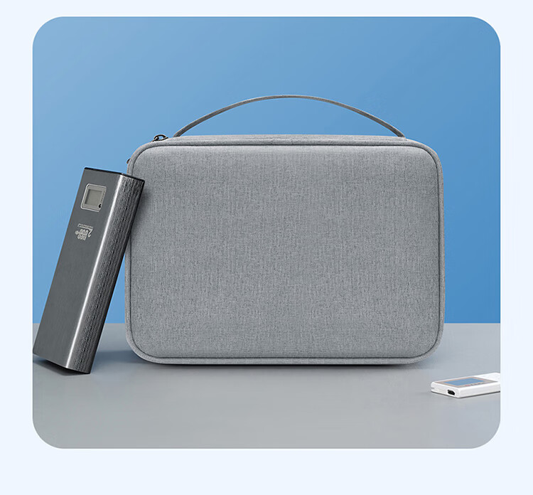 BUBM Cable Management Pouch, Laptop Charging Cord Portable Power Bank Hard Drive Travel Organizer Bag Accessory Pouch, Single Layer Medium Size, Gray 4