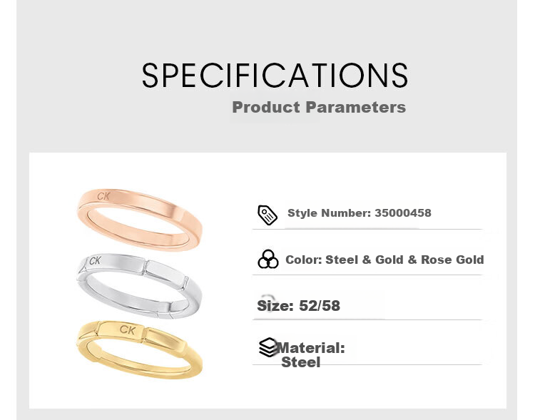 Calvin Klein CK Sweet Cool Cube Ring Set, Women's Day And New Year Gift, Present for Loved Ones, 35000458 2