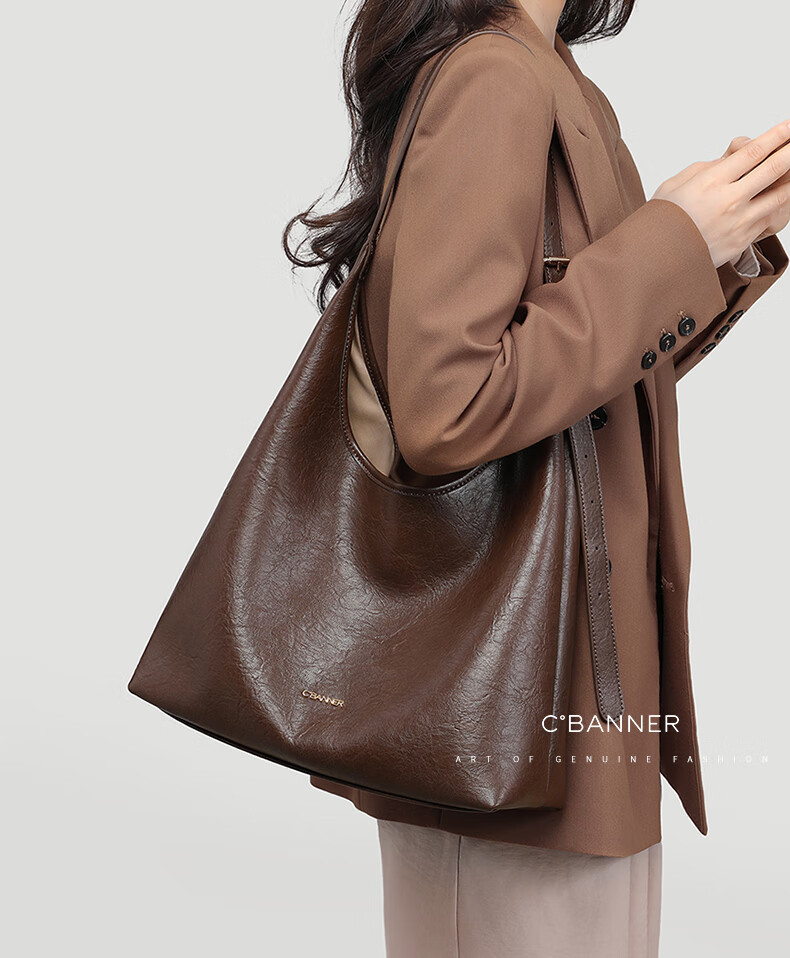 C.BANNER Leather Tote Bag for Women Large Capacity Shoulder Crossbody Bag Luxury Birthday New Year Gift for Girlfriend 1